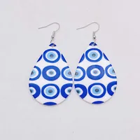 1 Pair Casual Simple Style Devil's Eye Water Droplets Arylic Drop Earrings main image 2