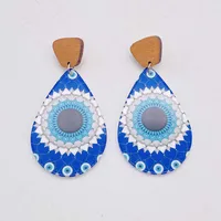 1 Pair Casual Simple Style Devil's Eye Water Droplets Arylic Drop Earrings sku image 4
