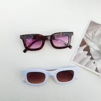 Casual Retro Solid Color Pc Resin Square Full Frame Women's Sunglasses main image 3