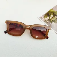 Casual Retro Solid Color Pc Resin Square Full Frame Women's Sunglasses sku image 2