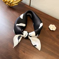 Women's Elegant Flower  Silk Printing Silk Scarf main image 1