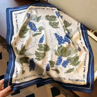 Women's Elegant Grape  Silk Printing Silk Scarf main image 2
