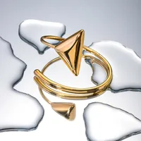 IG Style Elegant Triangle 304 Stainless Steel Bangle In Bulk main image 4