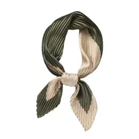 Unisex Streetwear Color Block Satin Printing Silk Scarf main image 5