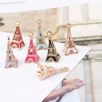 10 Pcs/package Simple Style Tower Metal Enamel Jewelry Accessories main image 2