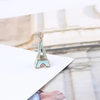 10 Pcs/package Simple Style Tower Metal Enamel Jewelry Accessories sku image 6