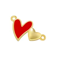 1 Piece Elegant Heart Shape Copper Enamel Plating Jewelry Accessories main image 2