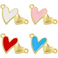 1 Piece Elegant Heart Shape Copper Enamel Plating Jewelry Accessories main image 1