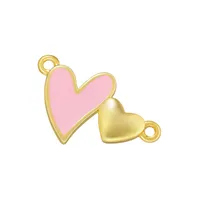 1 Piece Elegant Heart Shape Copper Enamel Plating Jewelry Accessories sku image 5