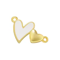 1 Piece Elegant Heart Shape Copper Enamel Plating Jewelry Accessories sku image 1