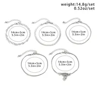 Vacation Beach Round Heart Shape Copper Irregular Tassel Chain Women's Anklet main image 6