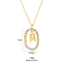 925 Sterling Silver Plating Letter Pendant Necklace main image 6