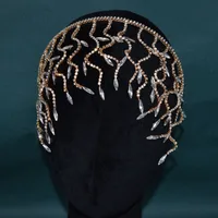 Women's Elegant Lady Waves Rhinestone Handmade Party Headpieces main image 2