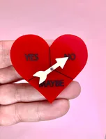 Romantic Simple Style Letter Heart Shape Arylic Women's Brooches 1 Piece main image 1