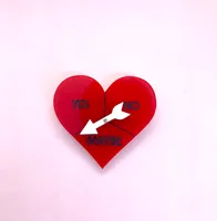Romantic Simple Style Letter Heart Shape Arylic Women's Brooches 1 Piece main image 6