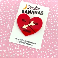 Romantic Simple Style Letter Heart Shape Arylic Women's Brooches 1 Piece main image 3
