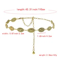 Retro Geometric Alloy Plating Women's Chain Belts main image 8