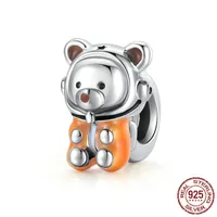 1 Piece 925 Sterling Silver Artificial Gemstones Cartoon Astronaut Charms Jewelry Accessories main image 3