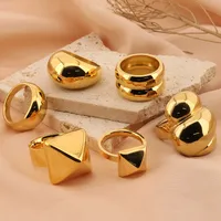 Stainless Steel 18K Gold Plated Fashion Geometric No Inlaid main image 8