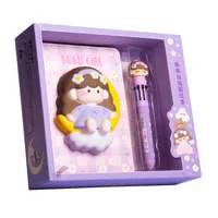 1 Set Cartoon Learning School Plastic Paper Cute Sweet Notebook main image 1