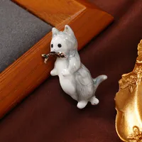 Retro Cat Alloy Enamel Unisex Brooches sku image 1