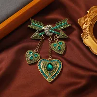 Glam Retro Heart Shape Arrow Alloy Women's Brooches main image 3