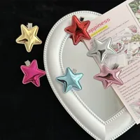 Women's Simple Style Pentagram Pu Leather Hair Clip main image 2