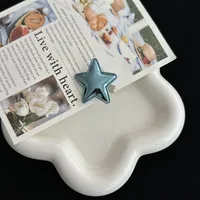 Women's Simple Style Pentagram Pu Leather Hair Clip sku image 3