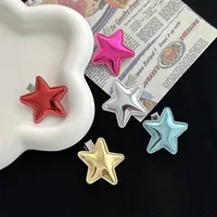 Women's Simple Style Pentagram Pu Leather Hair Clip main image 3