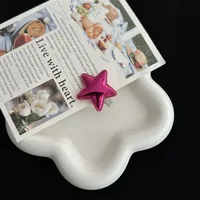Women's Simple Style Pentagram Pu Leather Hair Clip sku image 2