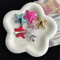 Women's Simple Style Pentagram Pu Leather Hair Clip main image 4