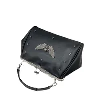 Women's Medium Pu Leather Butterfly Vintage Style Square Lock Clasp Handbag main image 4