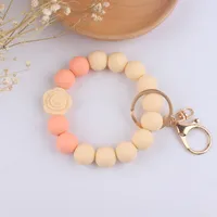 Artistic Flower Silica Gel Women's Keychain sku image 12