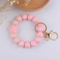 Artistic Flower Silica Gel Women's Keychain sku image 10