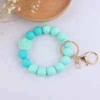 Artistic Flower Silica Gel Women's Keychain sku image 6