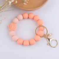 Artistic Flower Silica Gel Women's Keychain sku image 11