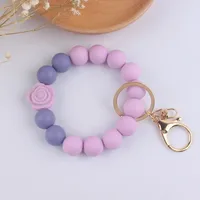 Artistic Flower Silica Gel Women's Keychain sku image 5