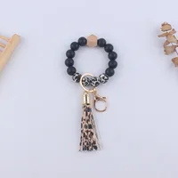 Simple Style Sports Color Block Alloy Silica Gel Beaded Women's Keychain sku image 1