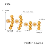 1 Pair Simple Style Geometric Plating Titanium Steel 18K Gold Plated Ear Studs main image 7