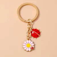 Casual Cute Commute Flower Alloy Keychain sku image 1