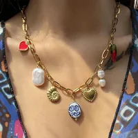Wholesale Jewelry Casual Elegant Streetwear Conch Heart Shape 201 Stainless Steel 304 Stainless Steel 18K Gold Plated Pendant Necklace main image 1