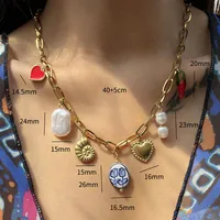 Wholesale Jewelry Casual Elegant Streetwear Conch Heart Shape 201 Stainless Steel 304 Stainless Steel 18K Gold Plated Pendant Necklace sku image 1