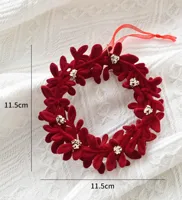Christmas Nordic Style Modern Style Classic Style Bow Knot Flocking Party Festival Hanging Ornaments Decorative Props sku image 5