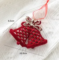 Christmas Nordic Style Modern Style Classic Style Bow Knot Flocking Party Festival Hanging Ornaments Decorative Props sku image 2