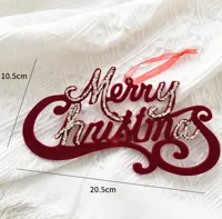 Christmas Nordic Style Modern Style Classic Style Bow Knot Flocking Party Festival Hanging Ornaments Decorative Props sku image 3