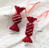 Christmas Nordic Style Modern Style Classic Style Bow Knot Flocking Party Festival Hanging Ornaments Decorative Props sku image 9