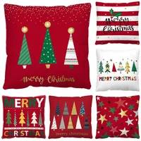 Nordic Style Classic Style Christmas Tree Letter Snowman Flannel Pillow Cases Couch & Sofa Decor main image 1
