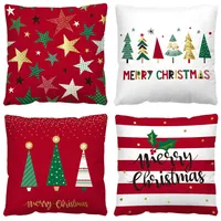 Nordic Style Classic Style Christmas Tree Letter Snowman Flannel Pillow Cases Couch & Sofa Decor main image 2