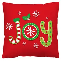 Nordic Style Classic Style Christmas Tree Letter Snowman Flannel Pillow Cases Couch & Sofa Decor main image 3