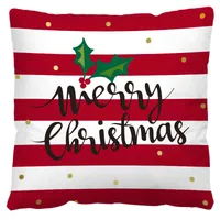 Nordic Style Classic Style Christmas Tree Letter Snowman Flannel Pillow Cases Couch & Sofa Decor sku image 1